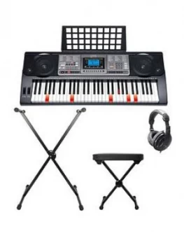 Axus Axus Lighted Keys Touch Sensitive Electronic Keyboard Pack With Headphones, Stand, Stool & 6 Months Free Online Lessons
