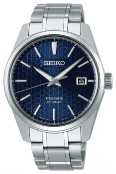 Seiko Presage Mens Blue Dail Stainless Steel Watch