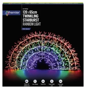 Premier 1.2mx65cm Rainbow Christmas Sparkle Light