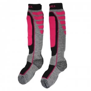 Nevica Meribel 2 Pack Ski Socks Womens - Fuchsia/Grey