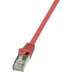 LogiLink CP1054S RJ45 Network cable, patch cable CAT 5e F/UTP 2m Red incl. detent