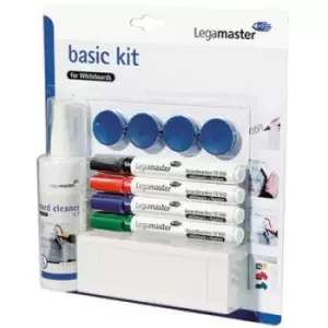 Legamaster 7-125100 basic Kit for Whiteboards Whiteboard marker Black, Blue, Red, Green incl. whiteboard eraser, cleaner and magnets 4 pcs/pack