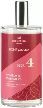 Wax Lyrical Homescenter Vanilla Cashmere Home Linen Spray