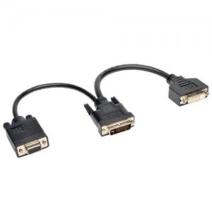 Tripp Lite DVI Y Splitter Cable Digital and VGA Monitors DVI I Male to