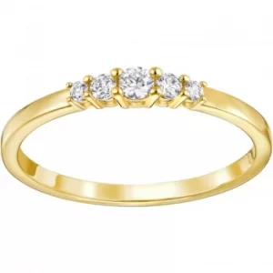 Ladies Swarovski Gold Plated Size L Frisson Ring