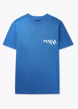 Purple Brand Mens Heavy Jersey Ss T-Shirt In Blue