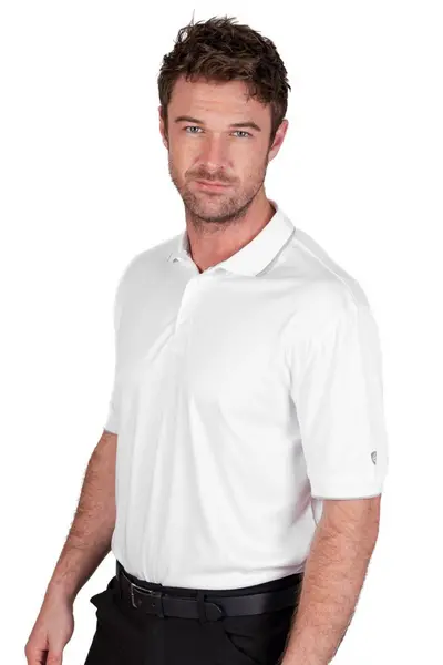 Island Green Performance Golf Polo Shirt White