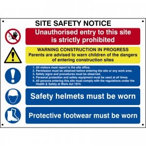 Scan Composite Site Safety Notice 800mm 600mm Standard