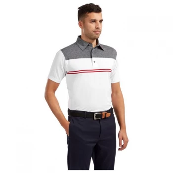 Footjoy Block Lisle Polo Shirt Mens - White/Grey/Red