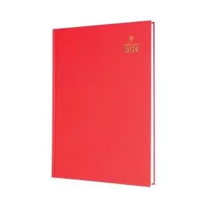 Collins A5 Desk Diary Week To View Red 2024 35-15.24 CD35R24