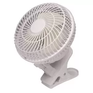 Q-Connect 6 Inch152mm Clip On Portable Fan White KF00401 KF00401