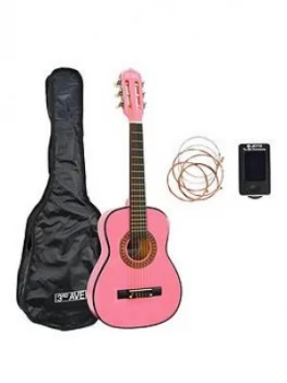 3Rd Avenue 3Rd Avenue 1/4 Size Classical Guitar Pack - Pink With Free Online Music Lessons