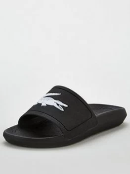 Lacoste Croco Slide 119 3 Cfa Slider - Black/White, Size 8, Women