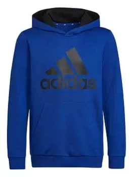 adidas Essentials Kids Boys Big Logo Pullover Hoodie - Dark Blue, Dark Blue, Size 9-10 Years