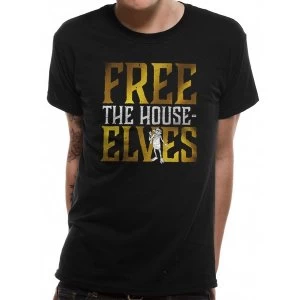 Harry Potter - Free The House Elves Mens Large T-Shirt - Black