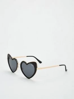 Quay Australia Love That Heart Sunglasses - Black
