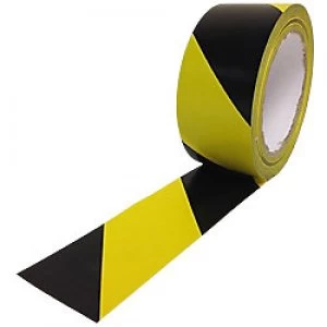 Hazard Warning Tape 48mm x 33 m Black, Yellow