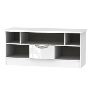 Indices 5-Shelf Open TV Unit - White/Grey