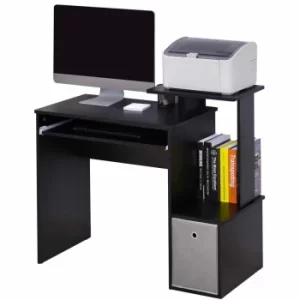 Aeric Computer Desk with Storage, Black