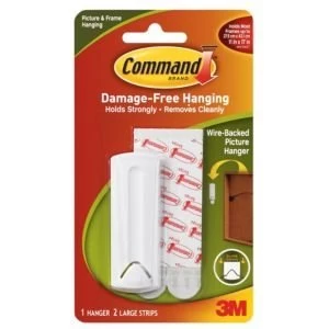 3M Command White Adhesive Wire Backed Picture Hanger 4 Pieces