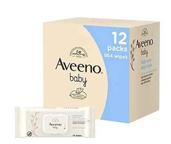 Aveeno Baby Daily Care Wipes 72x x 12 Packs