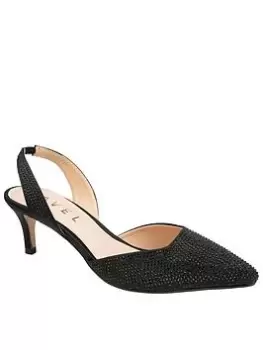 Ravel Mallow Heeled Slingback Shoe, Black, Size 4, Women