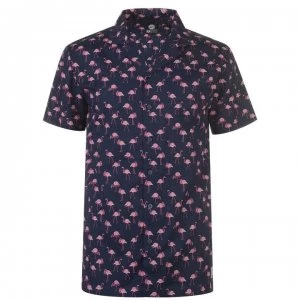 Hot Tuna Short Sleeve All Over Print Shirt - Flamingo