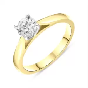 18ct Yellow Gold 0.70ct Diamond Round Brilliant Cut Solitaire Ring