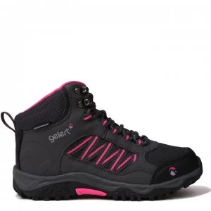 Gelert Horizon Mid Waterproof Walking Boots Juniors - Charcoal/Pink