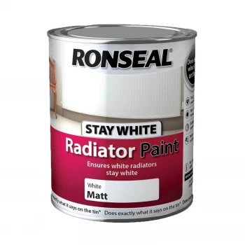 Ronseal Stays White Radiator Paint Matt - 750ml