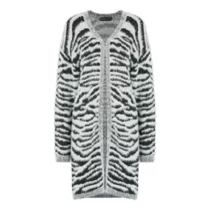 Mela London Black And White Zebra Knitted Jumper - Black