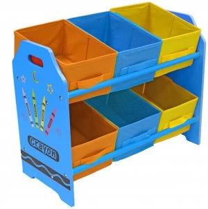 Kiddi Style Crayon Bin Storage Blue