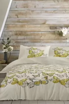 'Mariposa' Hand Painted Butterfly Print Duvet Cover Set