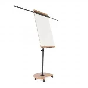 ROCADA NATURAL Mobile Flipchart with Magnetic Dry Wipe Surface,