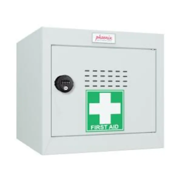 Phoenix MC Series Size 1 Cube Locker in Light Grey with Combination
