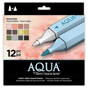 Spectrum Noir Aqua Marker Pen Set Essential Set of 12