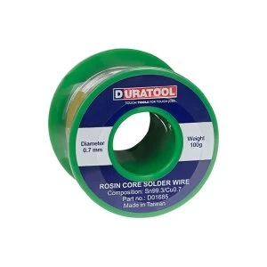 DURATOOL Lead Free Solder Wire, 0.7mm, 100g