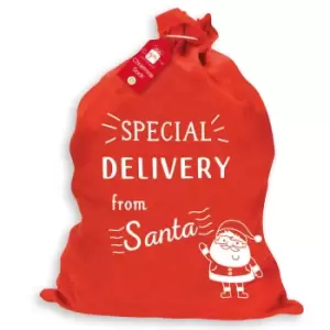 Giftmaker Special Delivery Christmas Santa Sack (One Size) (Red)
