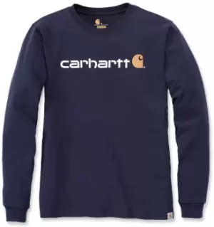 Carhartt EMEA Workwear Signature Graphic Core Logo Longsleeve, blue Size M blue, Size M