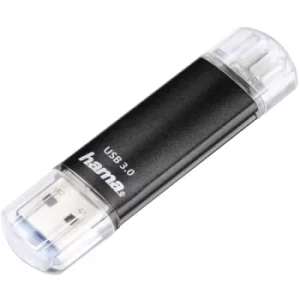 Hama Laeta Twin OTG USB 3.0 Flash Drive 128GB (Black)