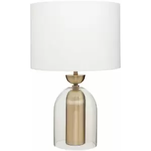 Glass / Brass Finish Table Lamp - Premier Housewares