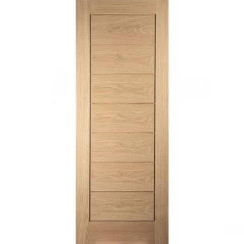JELD-WEN Curated Oregon Horizontal Cottage Fully Finished Oak Internal Flush FD30 Fire Door - 1981mm x 762mm (78 inch x 30 inch)