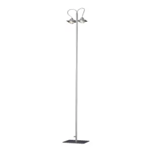 (0040 009) Ull Floor Lamp 2 Light G9 Silver Grey, NOT LED/CFL Compatible