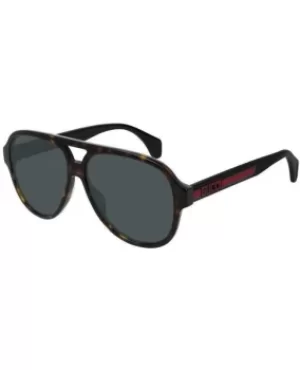 Gucci Havana/Black Acetate Aviator Mens Sunglasses GG0463S-003 gg0463s003