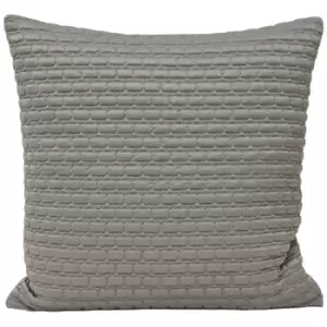 Honeycomb Quilted Cushion Silver / 45 x 45cm / Polyester Filled