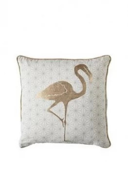 Gallery Golden Geo Flamingo Cushion