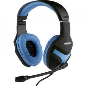 Konix Nemesis Headset Gaming headset 3.5mm jack Corded Over-the-ear Black-blue