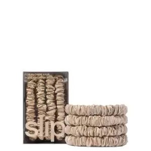 Slip Pure Silk Skinny Scrunchies - Colour Blonde