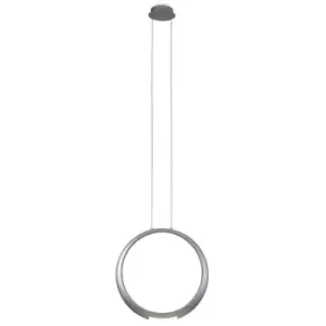 Built-in LED pendant lamp Ring Silver 1 bulb 35cm