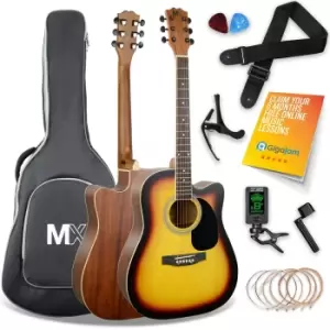 3rd Avenue MX Cutaway Acoustic Guitar Pack - Sunburst